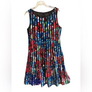 Sleeveless Floral A-line Dress Size 16